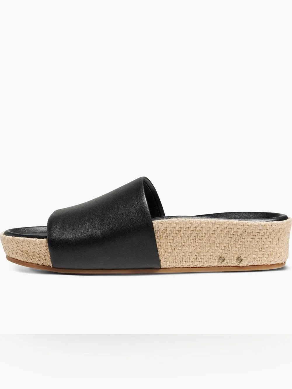 beek Pelican Black & Jute Sandals with Platform Sole - Size 8 NIB